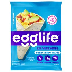 egglife Everything Bagel Egg White Wraps 6 Each