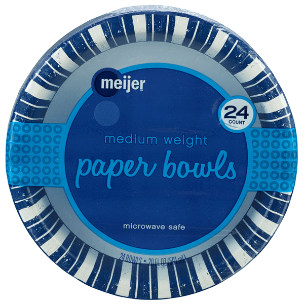 slide 1 of 1, Meijer Paper Bowls, 24 ct