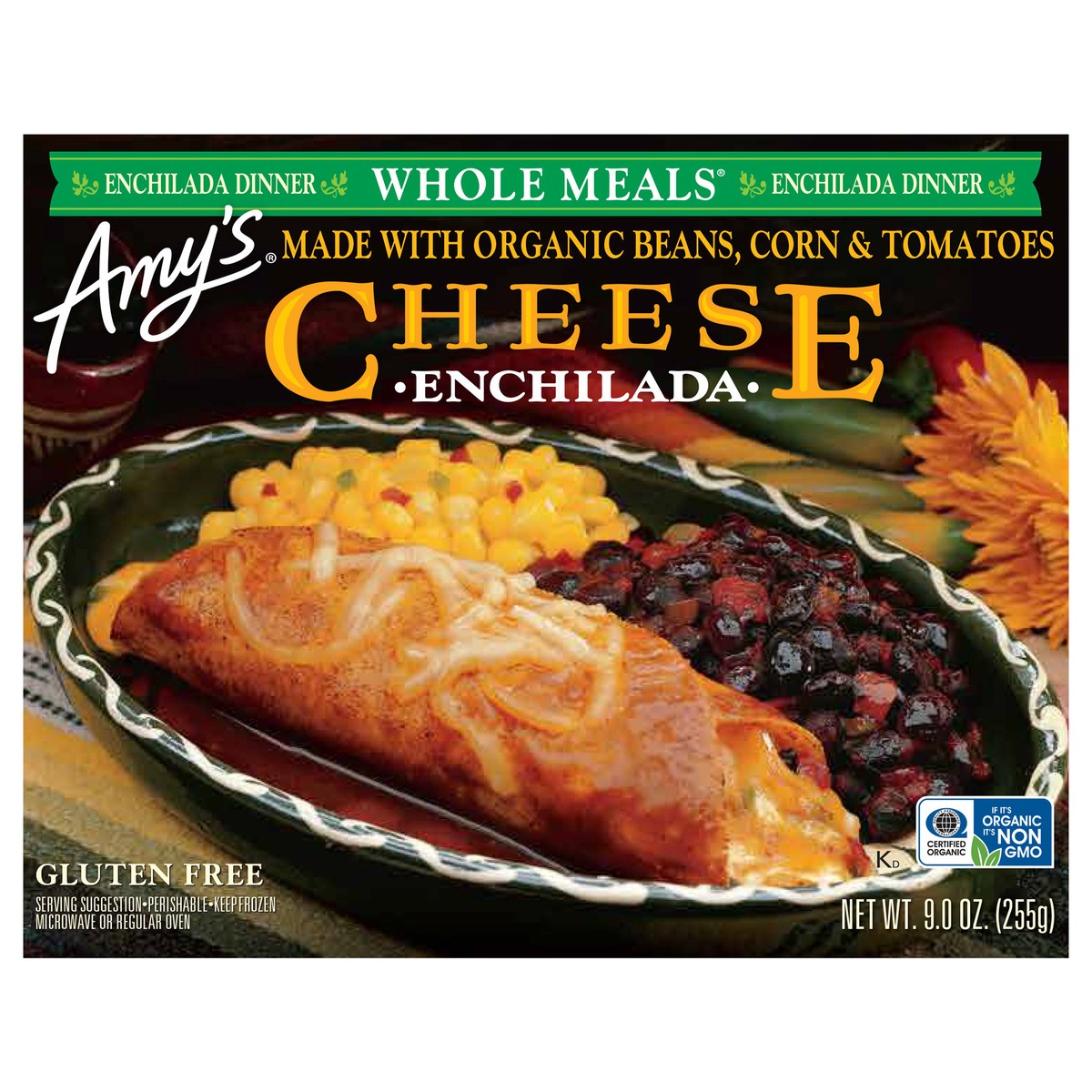 slide 1 of 7, Amy's Kitchen Cheese Enchilada Whole Meal, 9 oz
