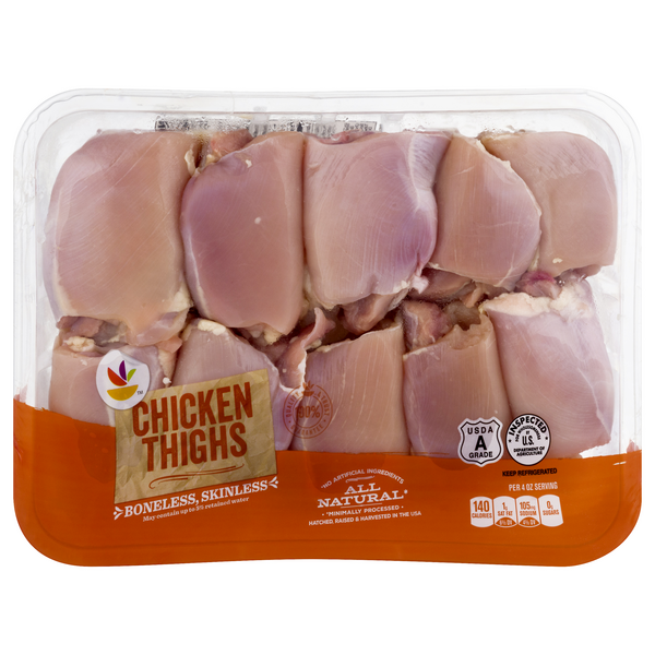 slide 1 of 1, Giant Natural Boneless Skinless Chicken Thighs Value Pack Fresh, per lb