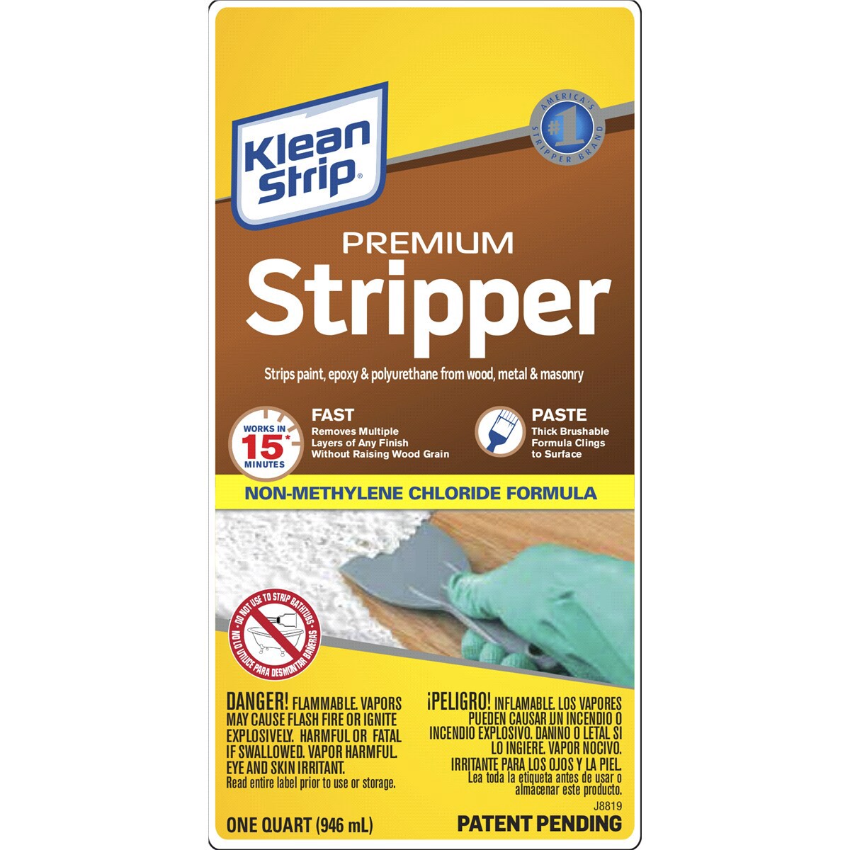 slide 2 of 2, Klean Strip Premium Stripper Non-Meth, 1 qt