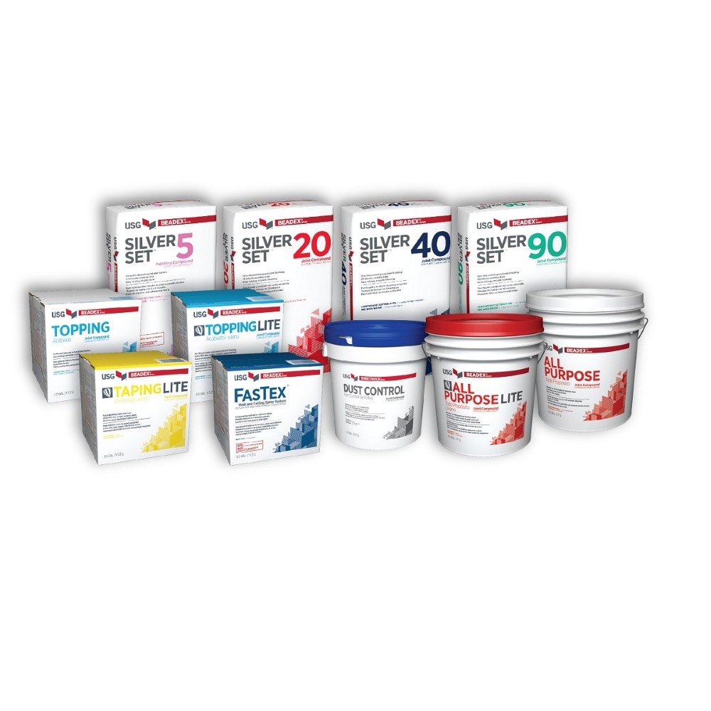 slide 5 of 5, BEADEX Brand LITE 3.5 Gallons Premixed Finishing Drywall Joint Compound Carton, 1 ct