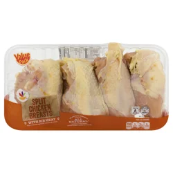 Giant Bone-In Split Chicken Breasts w/Ribs Value Pack - 4-5 ct Fresh