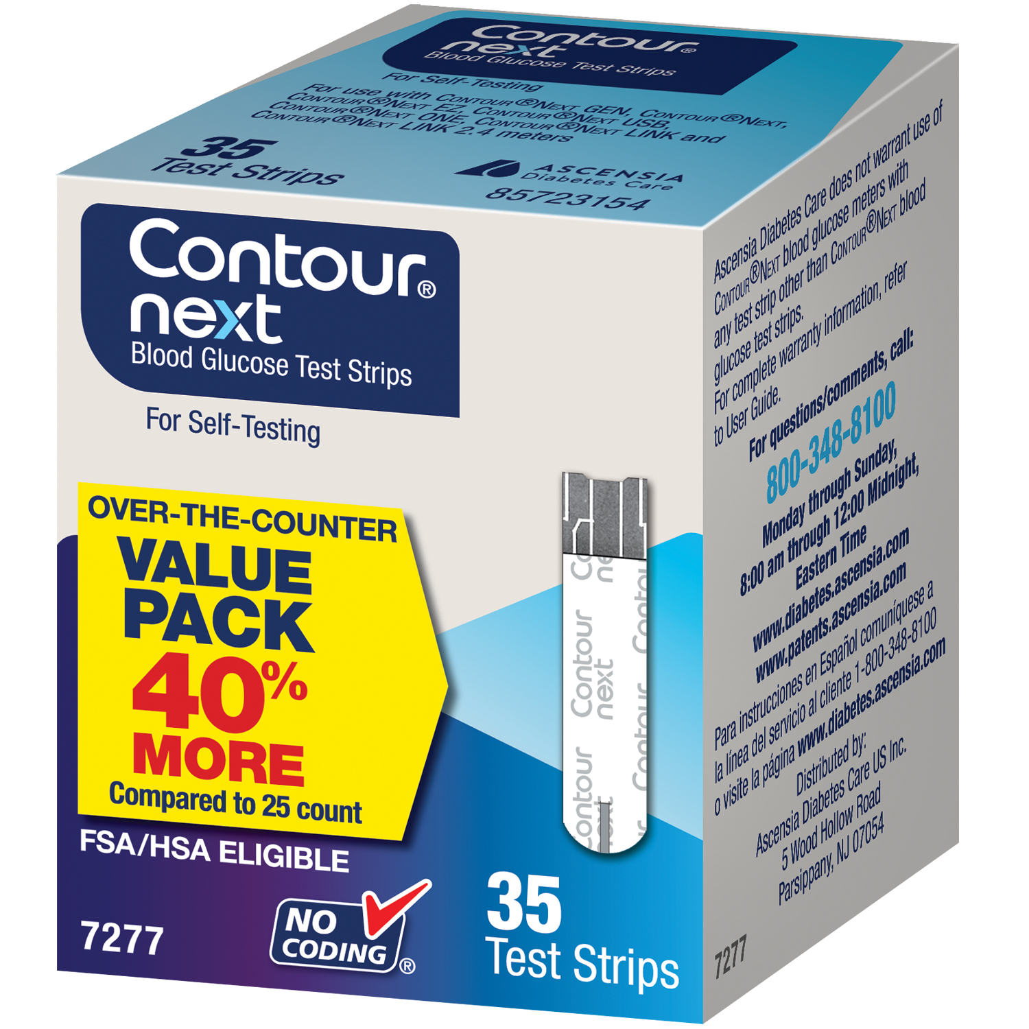 slide 2 of 3, Contour Next Blood Glucose Test Strip Value Pack 35 ea, 35 ct