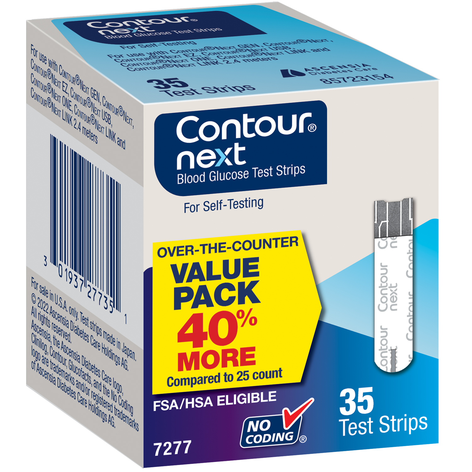 slide 3 of 3, Contour Next Blood Glucose Test Strip Value Pack 35 ea, 35 ct