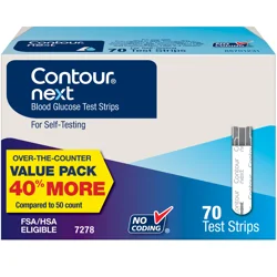 Contour Next Blood Glucose Test Strips Value Pack 70 ea