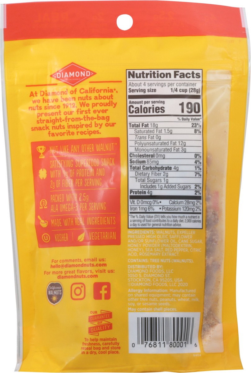 slide 4 of 9, Diamond of California Hot Honey Walnuts 4 oz, 4 oz