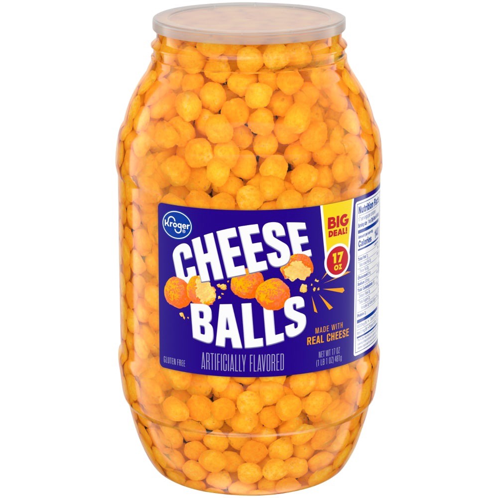 slide 1 of 3, Kroger Cheese Ball Barrel, 17 oz