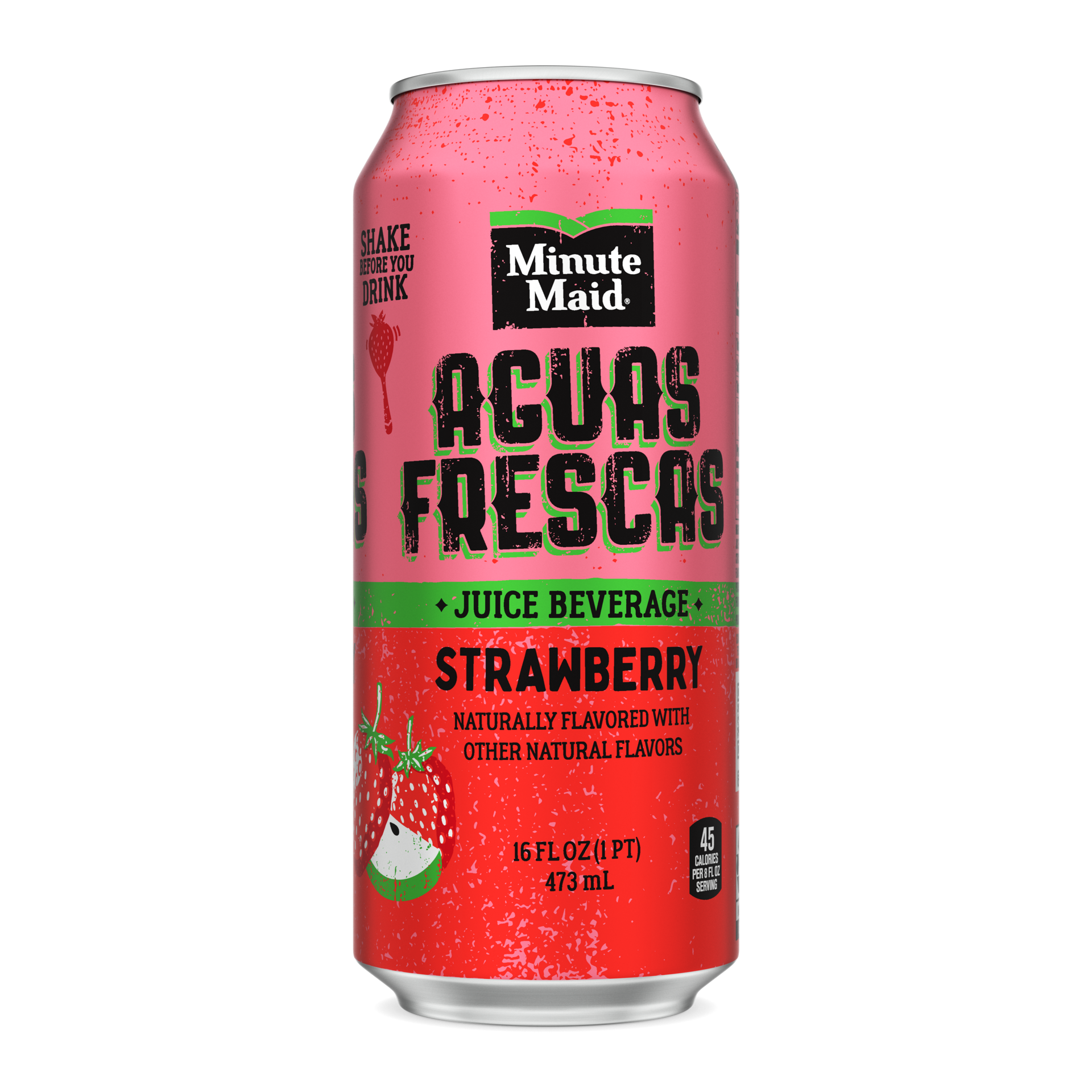 slide 4 of 5, Minute Maid Aguas Frescas Strawberry Can- 16 fl oz, 16 fl oz