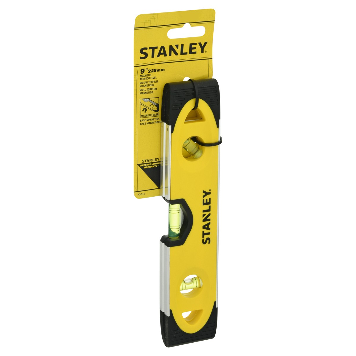 slide 6 of 9, STANLEY 9 in. Layout Magnetic Sock Resistant Torpedo Level, 1 ct