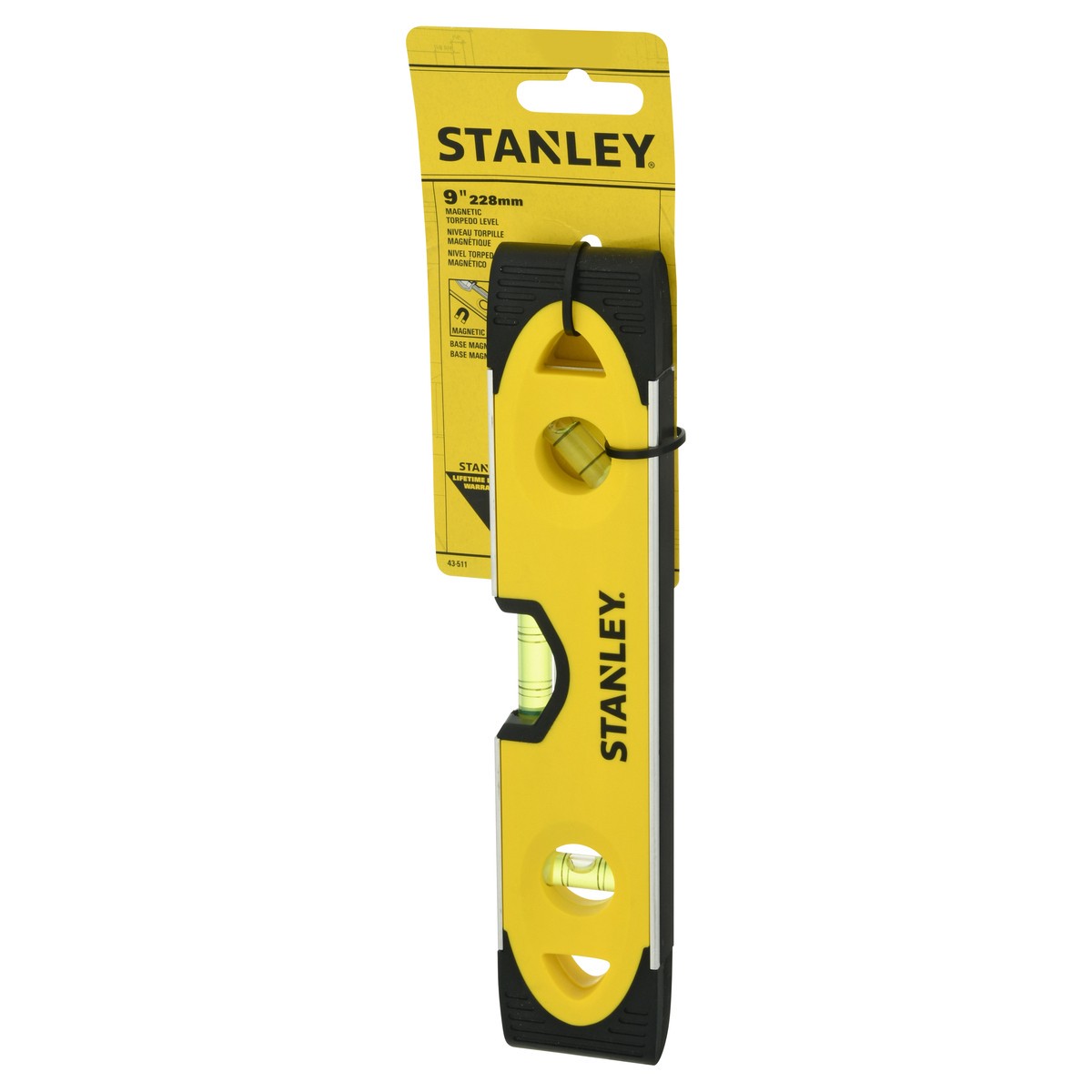 slide 3 of 9, STANLEY 9 in. Layout Magnetic Sock Resistant Torpedo Level, 1 ct