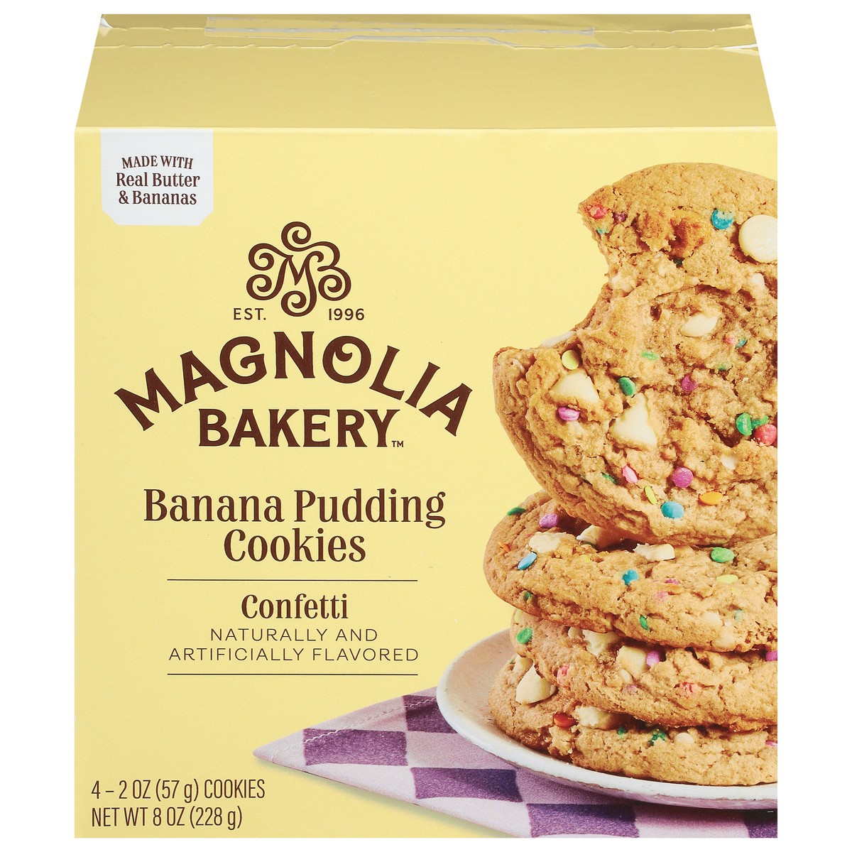 slide 6 of 13, Magnolia Bakery Confetti Banana Pudding Cookies 4 - 2 oz Cookies, 8 oz