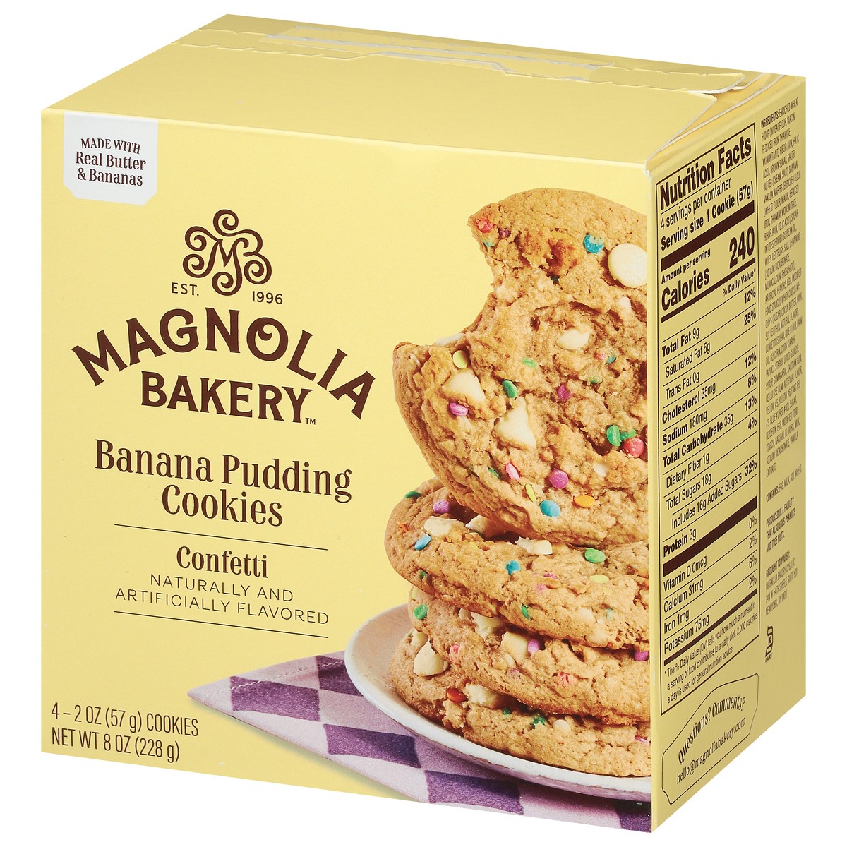 slide 10 of 13, Magnolia Bakery Confetti Banana Pudding Cookies 4 - 2 oz Cookies, 8 oz