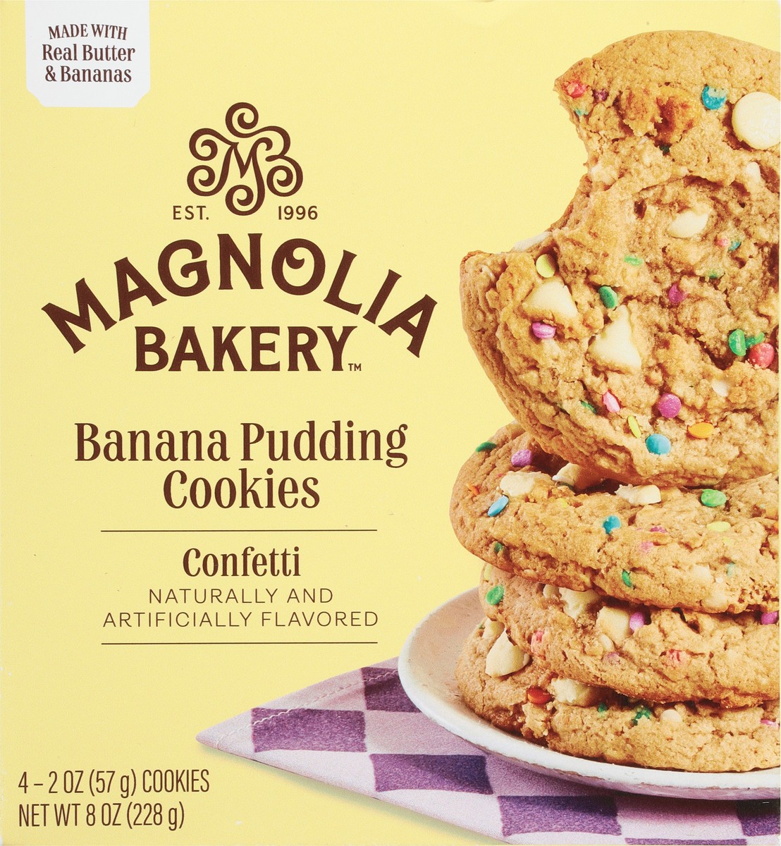 slide 4 of 13, Magnolia Bakery Confetti Banana Pudding Cookies 4 - 2 oz Cookies, 8 oz