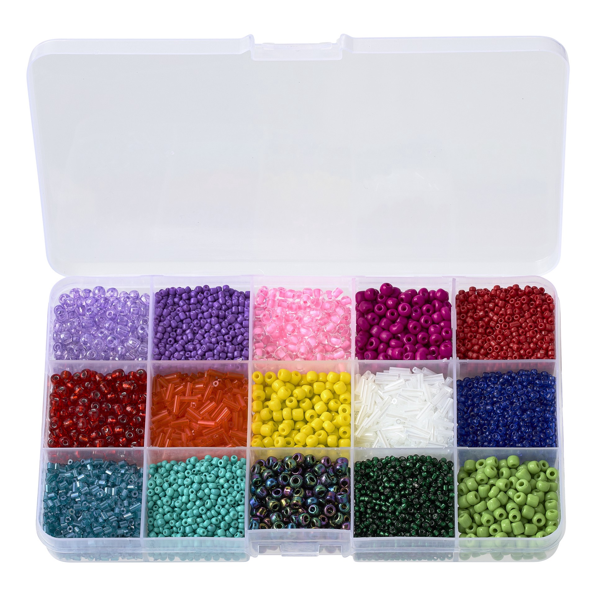 slide 2 of 3, Rainbow Mix Glass Seed Beads By Bead Landing, 9.2 oz