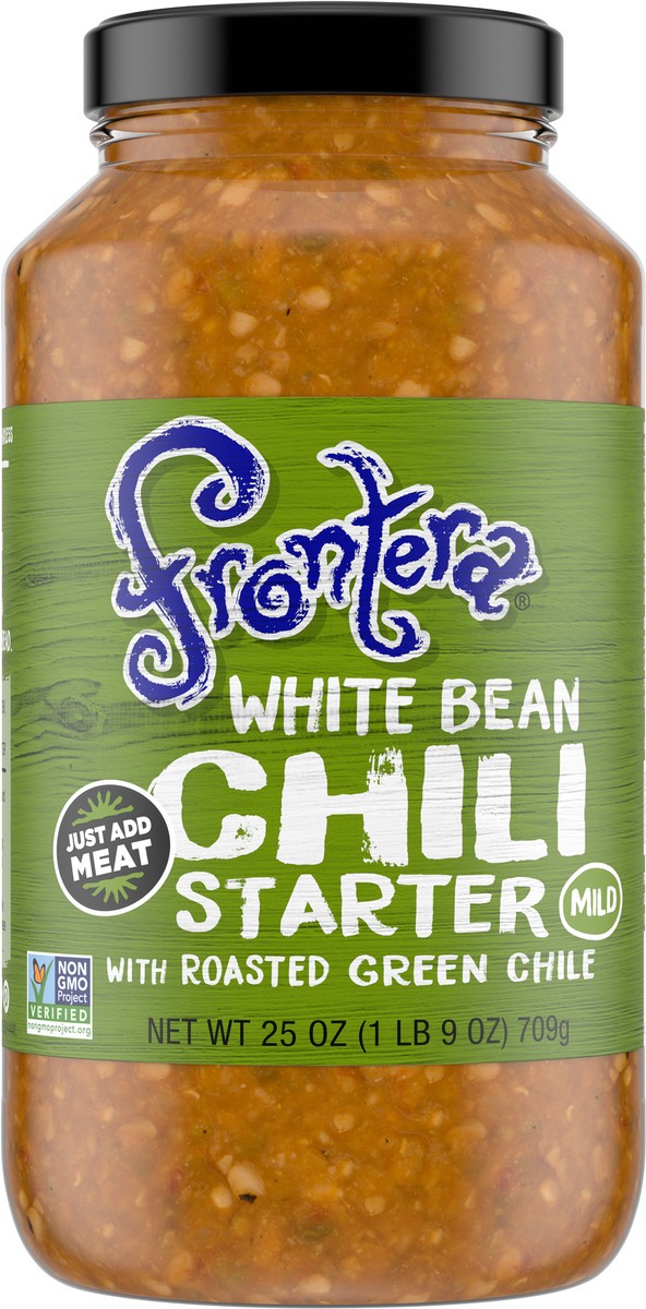 slide 5 of 5, Frontera White Bean Chilli Starter, 24 oz