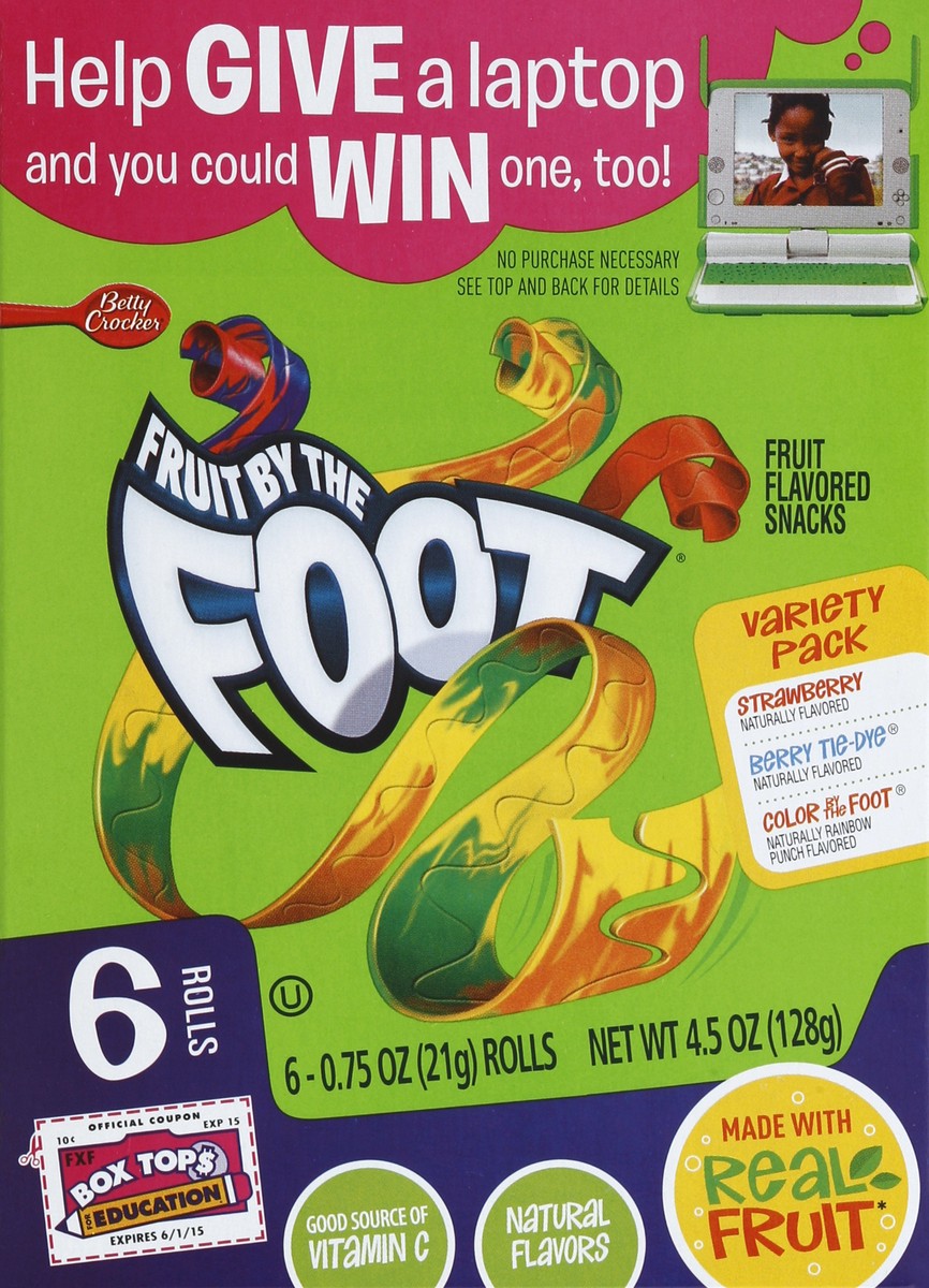 slide 1 of 9, Fruit by the Foot Fruit Flavored Snacks, Variety Pack, 4.5 oz, 6 ct, 6 ct