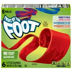 Fruit by the Foot Fruit Flavored Snacks, Variety Pack, 4.5 oz, 6 ct