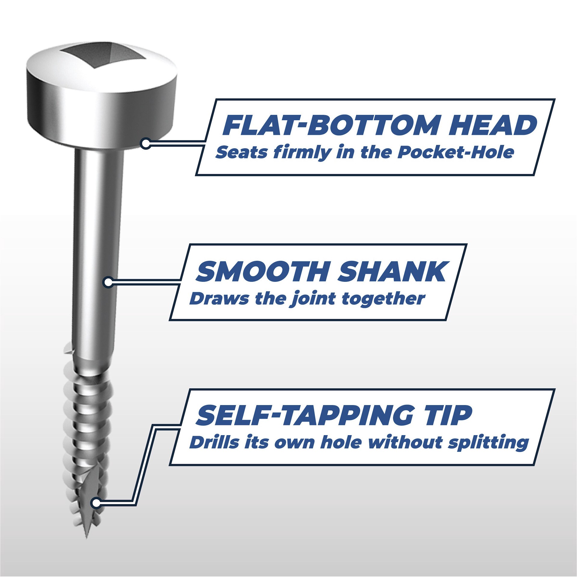 slide 4 of 6, Kreg #7 x 1-in Zinc-plated Interior Pocket hole screws ( 100 -Per Box ), 1 ct