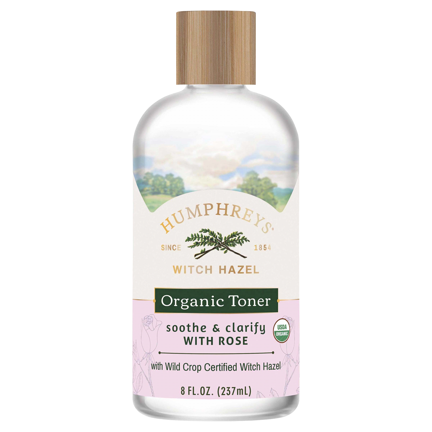 slide 1 of 2, Humphrey's Organic Witch Hazel Soothe & Clarify Toner with Rose 8 fl oz, 8 fl oz