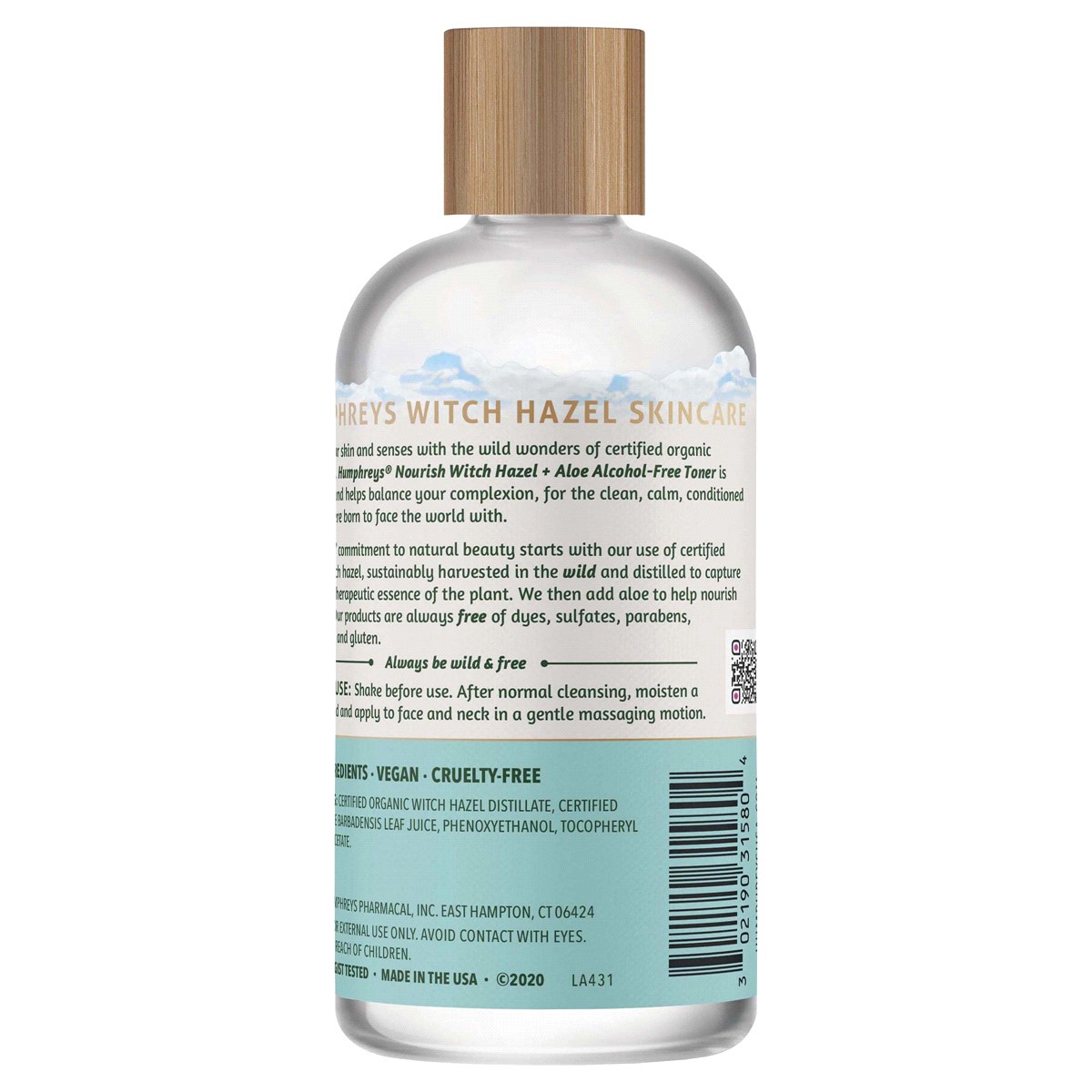 slide 2 of 2, Humphrey's Nourish Alcohol-Free Toner with Aloe 8 oz, 8 oz