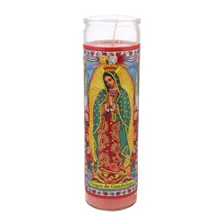 Reed Candle Virgen De Guadalupe Pink Wax Candle