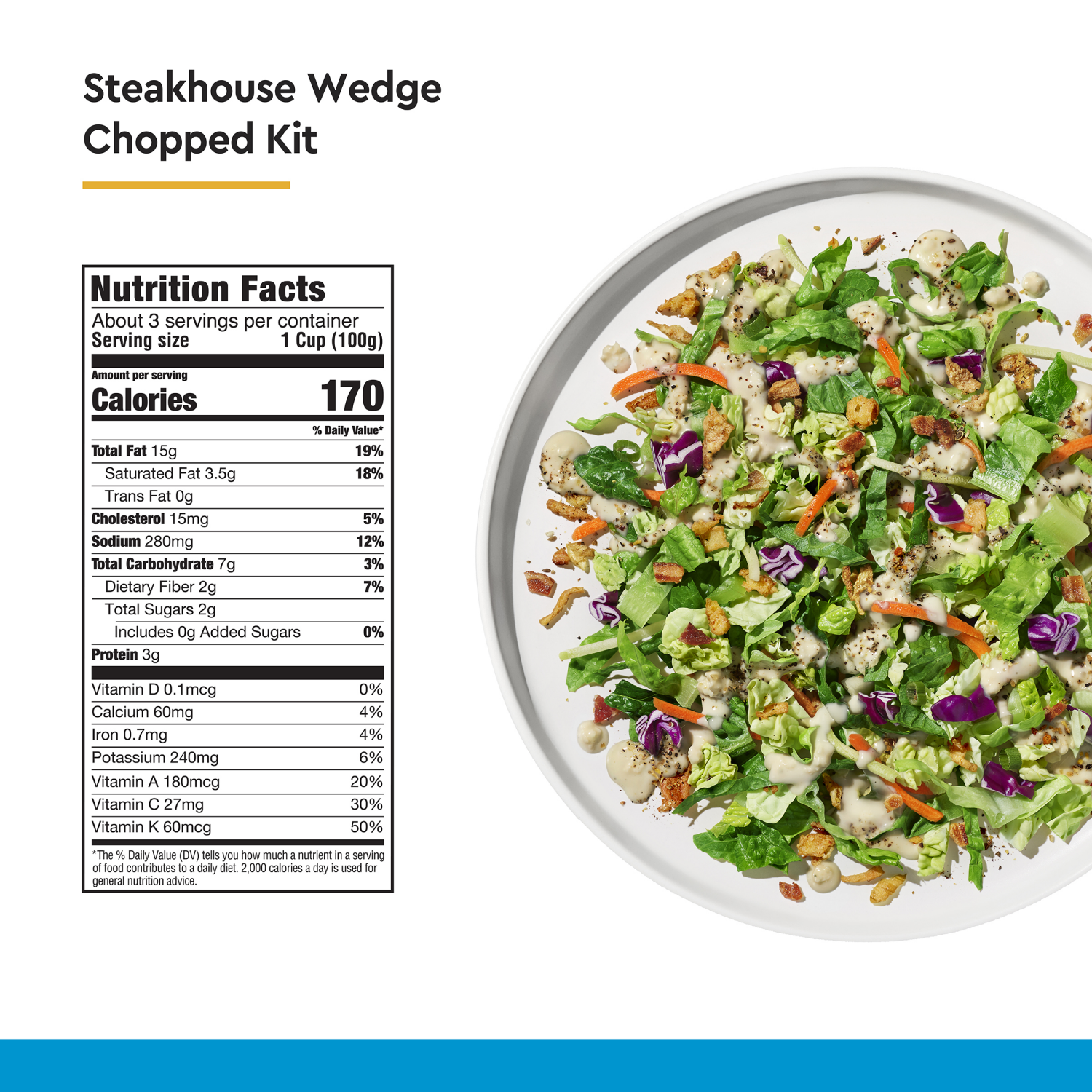 slide 2 of 5, Taylor Farms Steakhouse Wedge Chopped Salad Kit, 12.87 oz