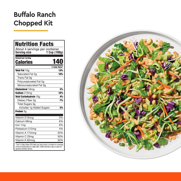 slide 12 of 29, Taylor Farms Buffalo Ranch Chopped Salad Kit, 13.5 oz, 13.5 oz