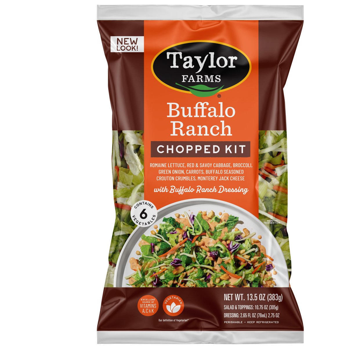 slide 1 of 29, Taylor Farms Buffalo Ranch Chopped Salad Kit, 13.5 oz, 13.5 oz