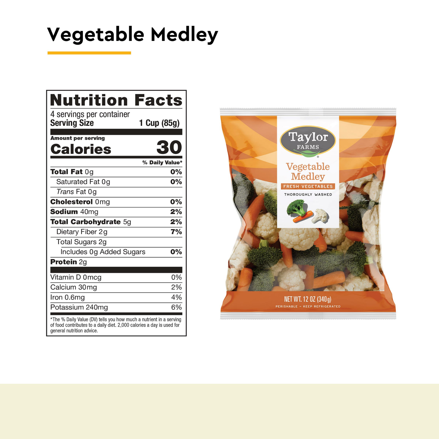 slide 2 of 4, Taylor Farms Vegetable Medley, 12 oz