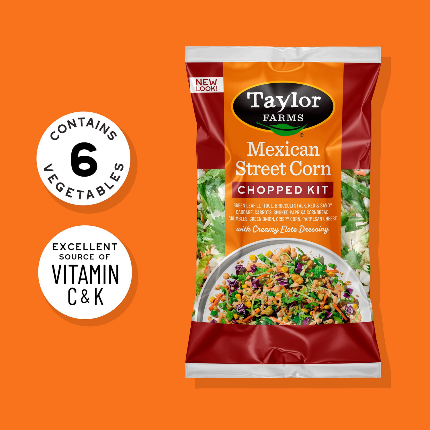 slide 3 of 4, Taylor Farms Mexican St Corn Chopped Salad Kit, 11.62 oz