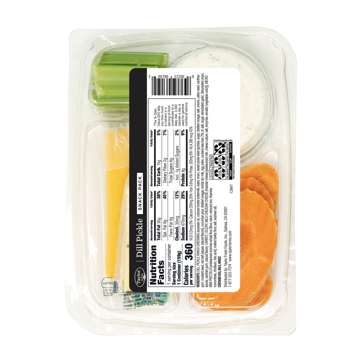 slide 2 of 2, Taylor Farms Dill Pickle Snack Tray, 5.6 oz