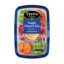 Taylor Farms Veggie Chips & Dip With Buffalo Bleu Dressing, 16 Oz