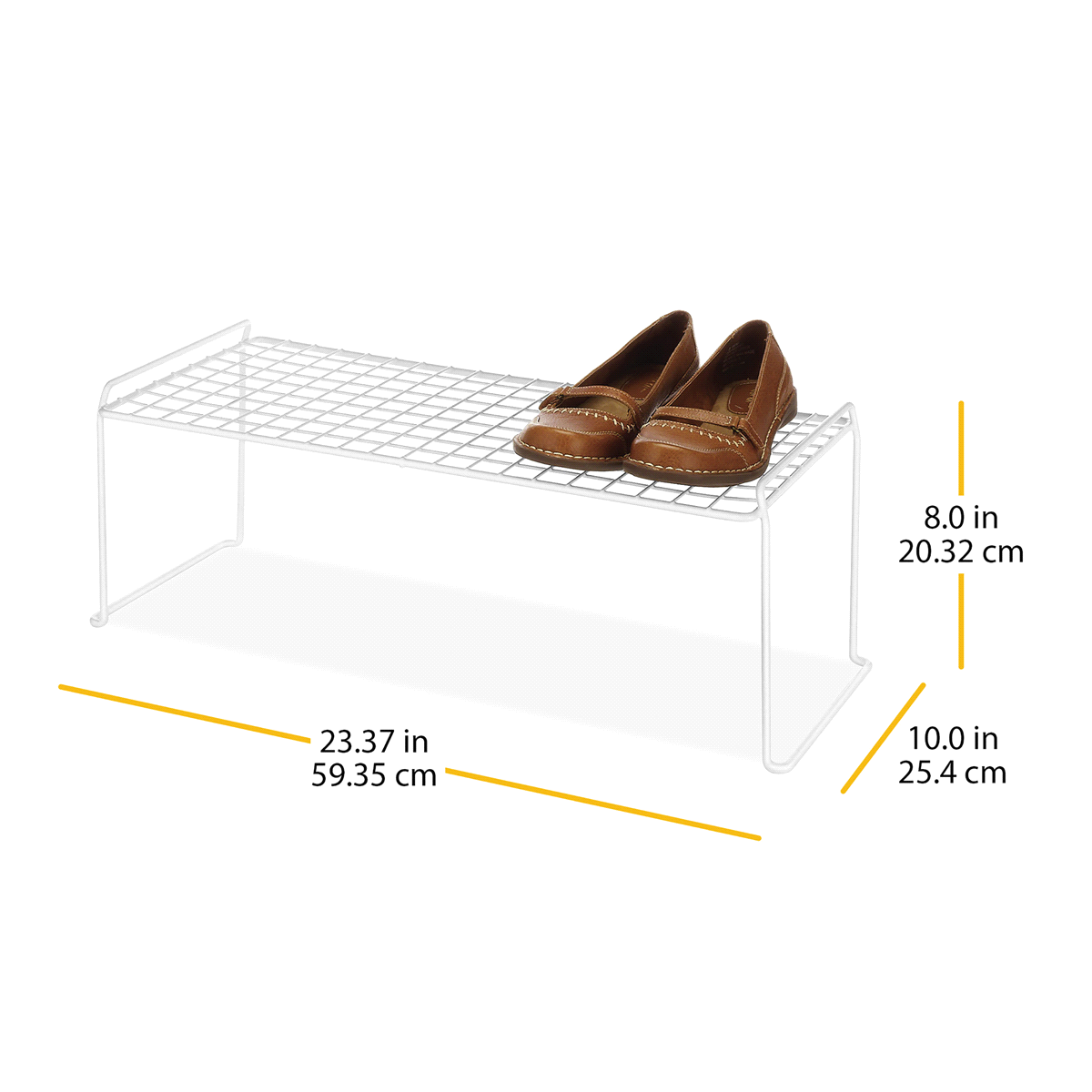 slide 10 of 13, Whitmor Long Stacking Shelf - White, 1 ct