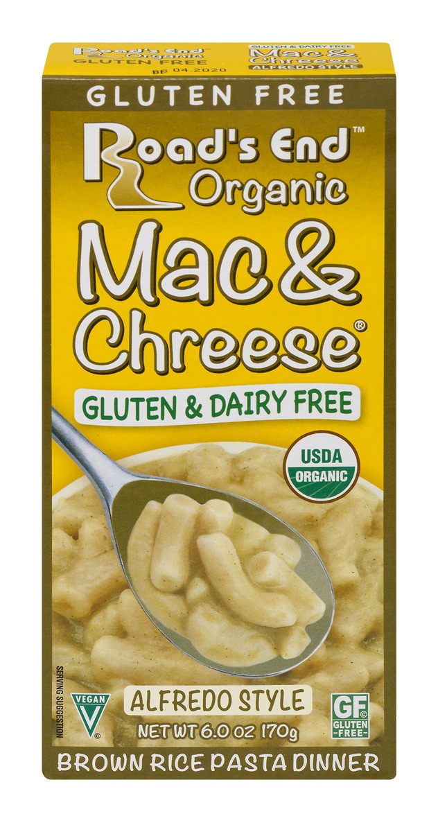 slide 1 of 1, Road's End Organics Mac & Cheese - Alfredo Style - Dairy Free, 6 oz