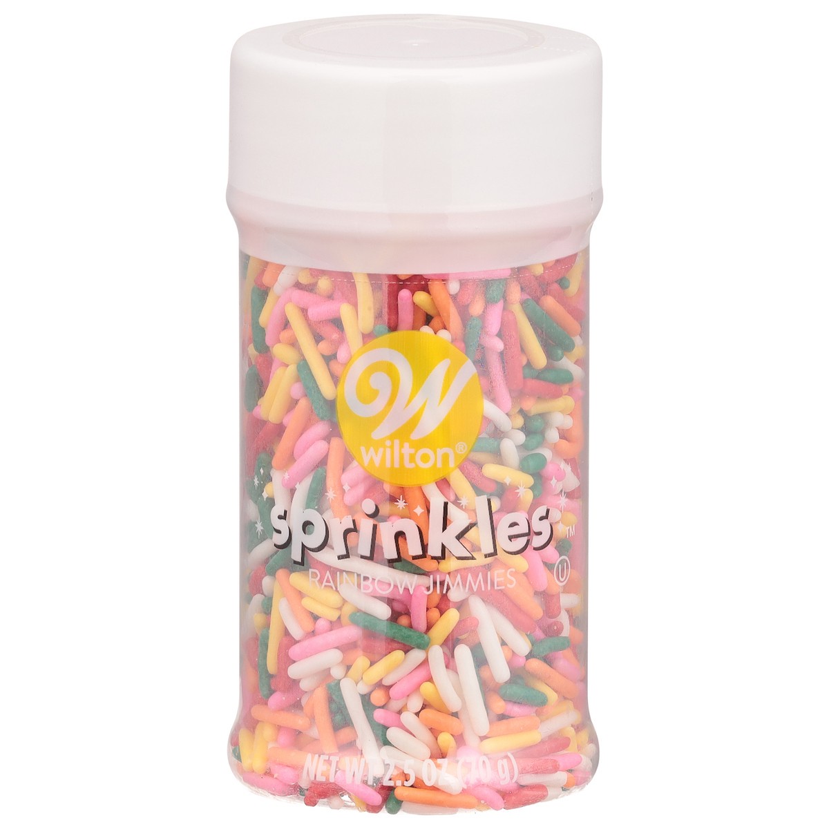 slide 1 of 9, Wilton RAINBOW JIMMIES BOTTLE, 2.5 oz