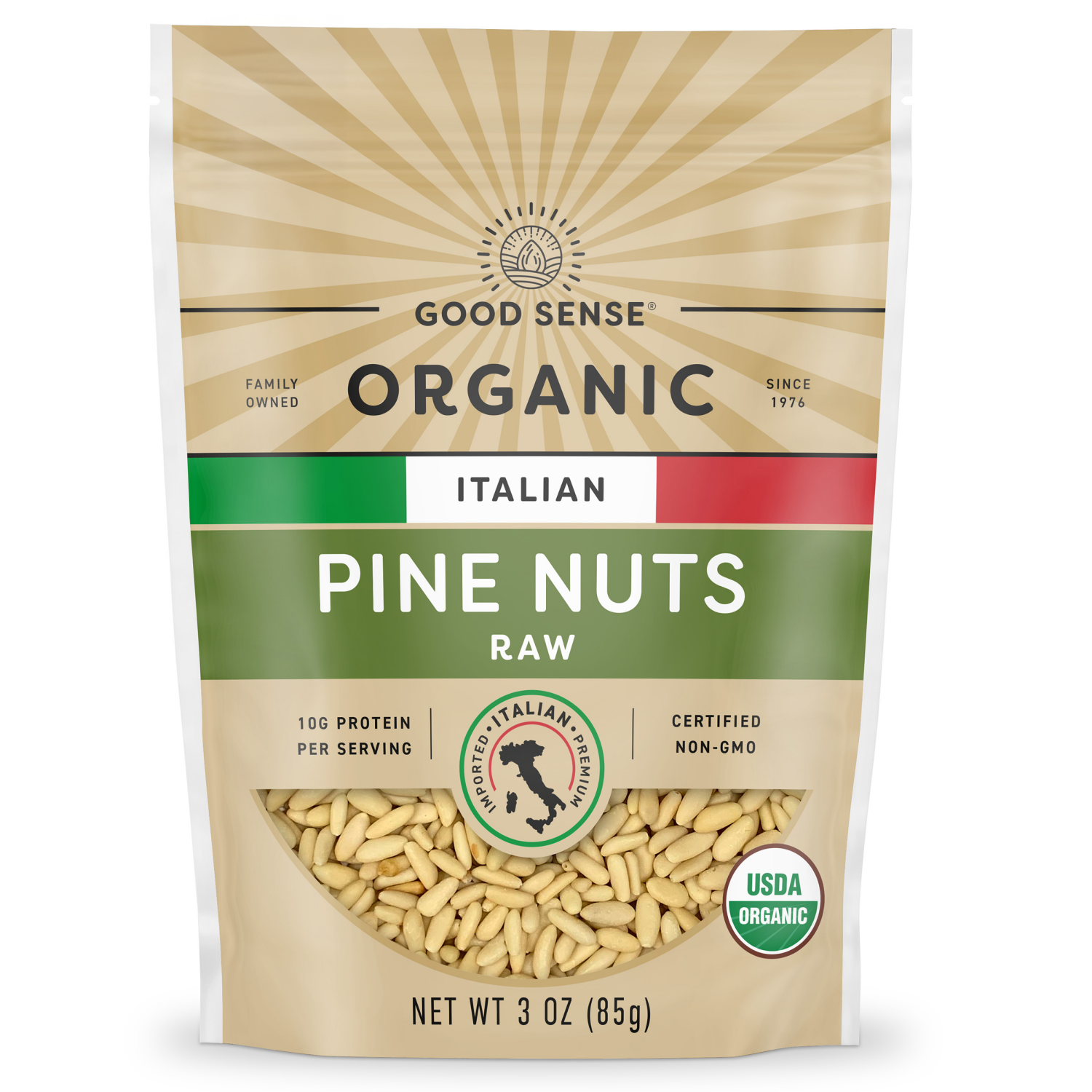 slide 1 of 2, Good Sense Organic Raw Italian Pine Nuts 3 oz, 3 oz
