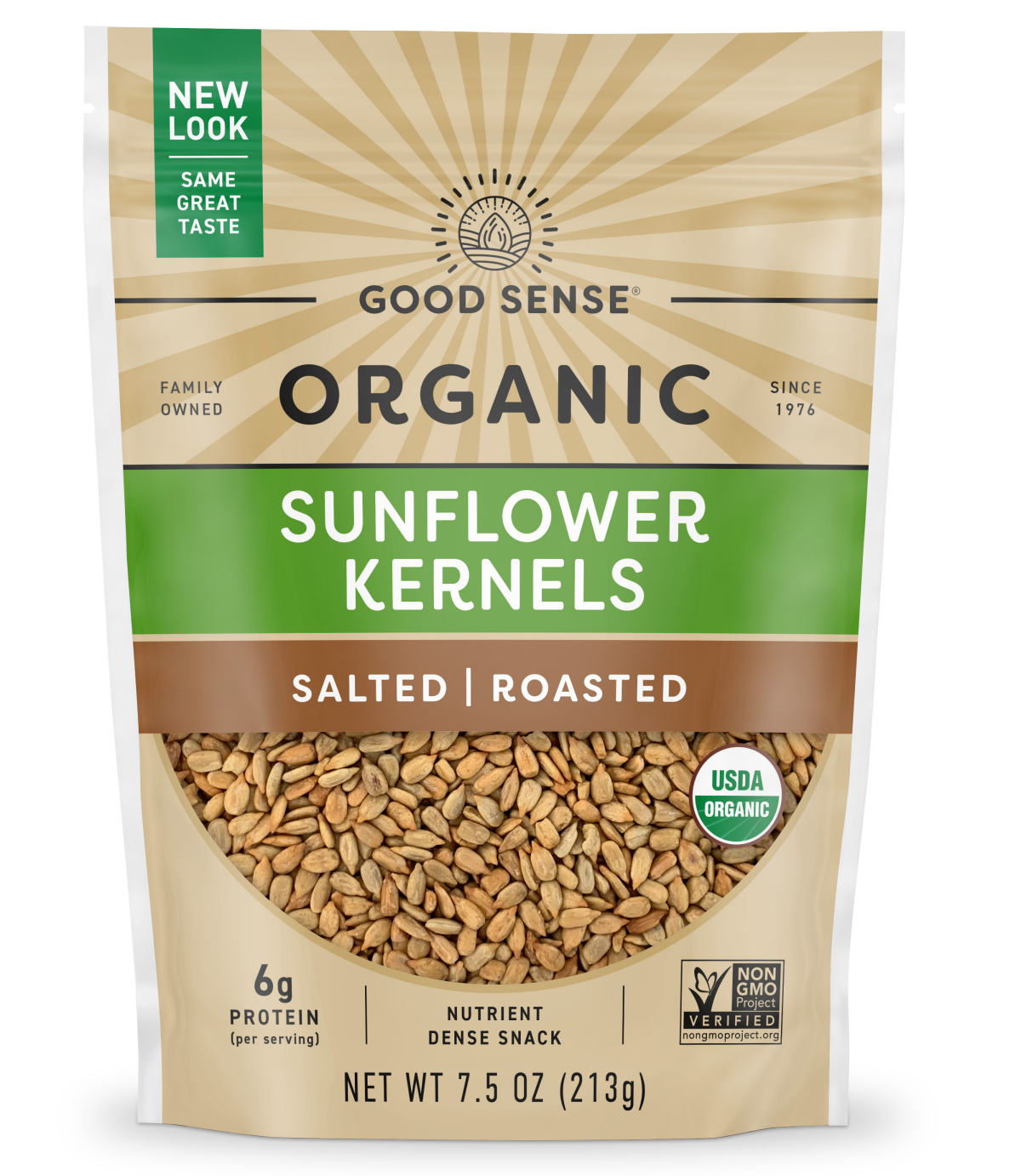 slide 1 of 1, Good Sense Organic Roasted and Salted Sunflower Kernels, 7.5 oz, 7.5 oz