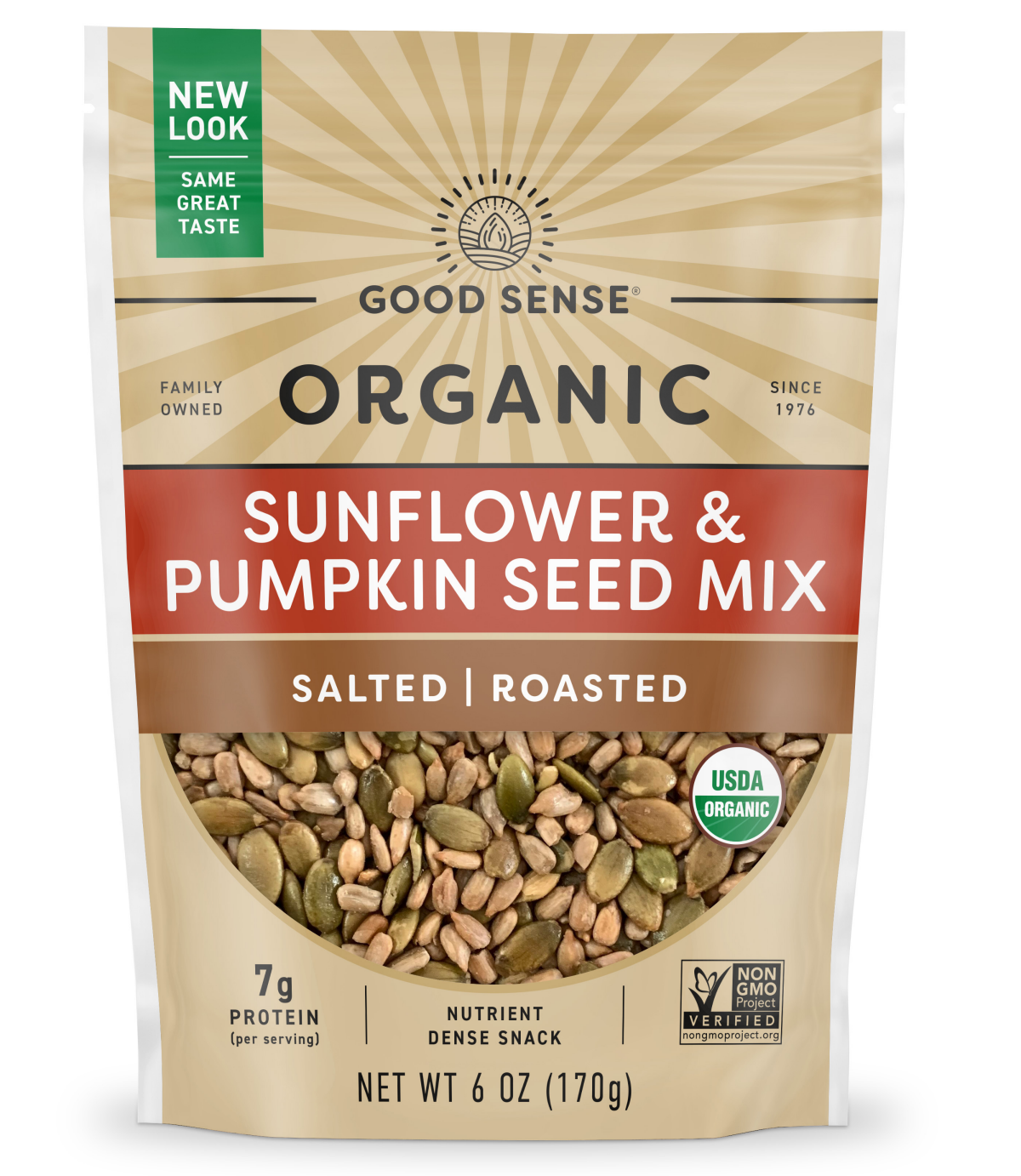 slide 1 of 1, Good Sense Roasted & Salted Sunflower & Pumpkin Seed Mix, 6 oz, 6 oz