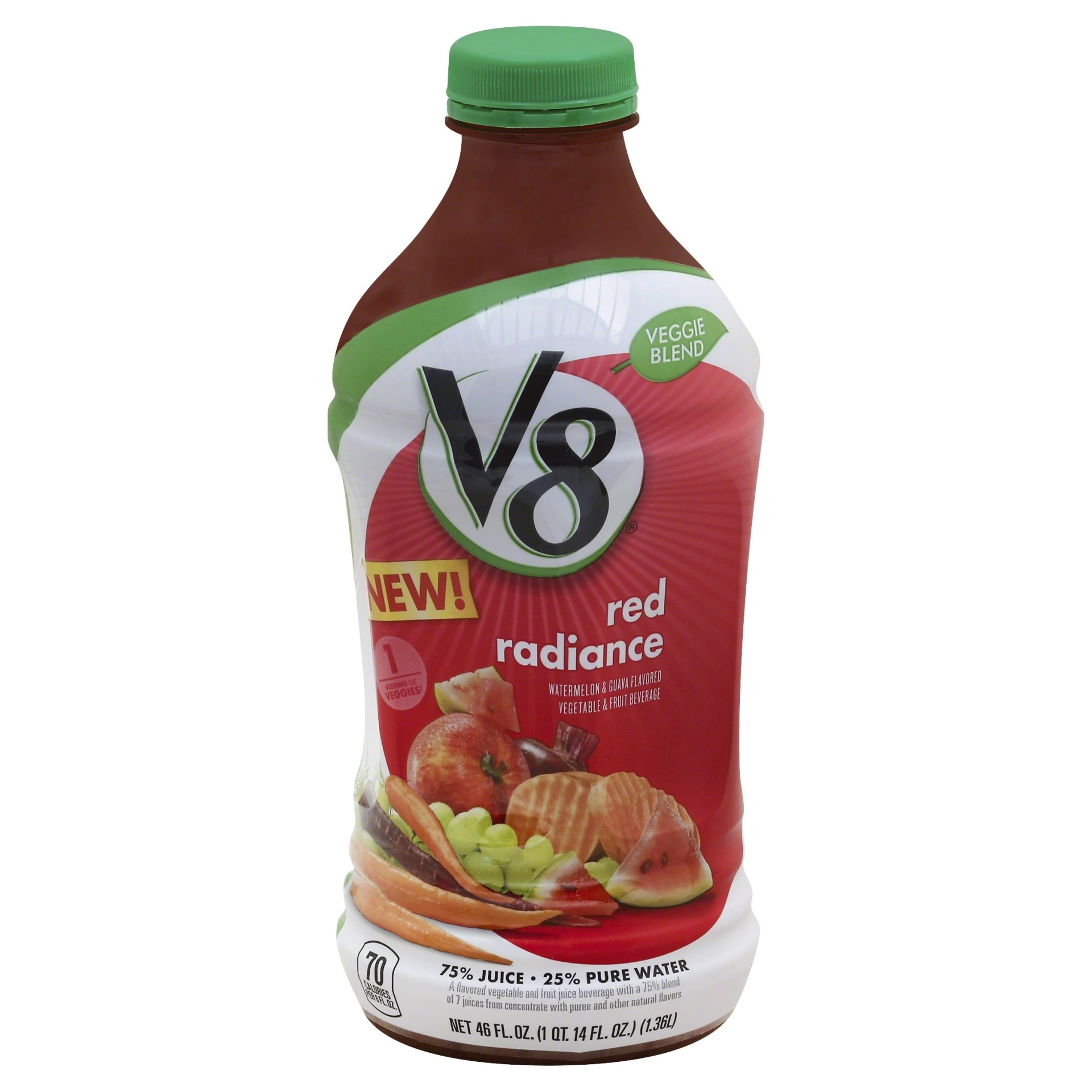 slide 1 of 1, V8 Red Radiance Juice, 46 fl oz