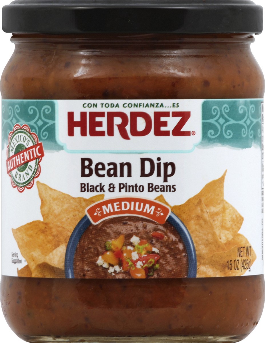 slide 2 of 2, Utz Herdez Medium Bean Dip, 15 oz