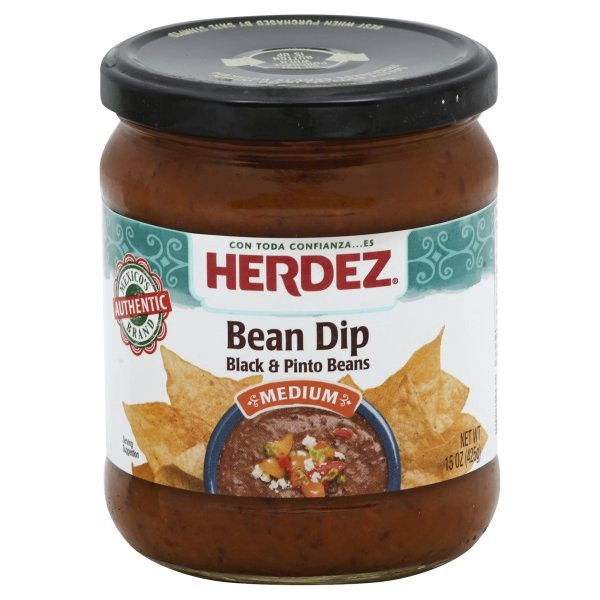 slide 1 of 2, Utz Herdez Medium Bean Dip, 15 oz