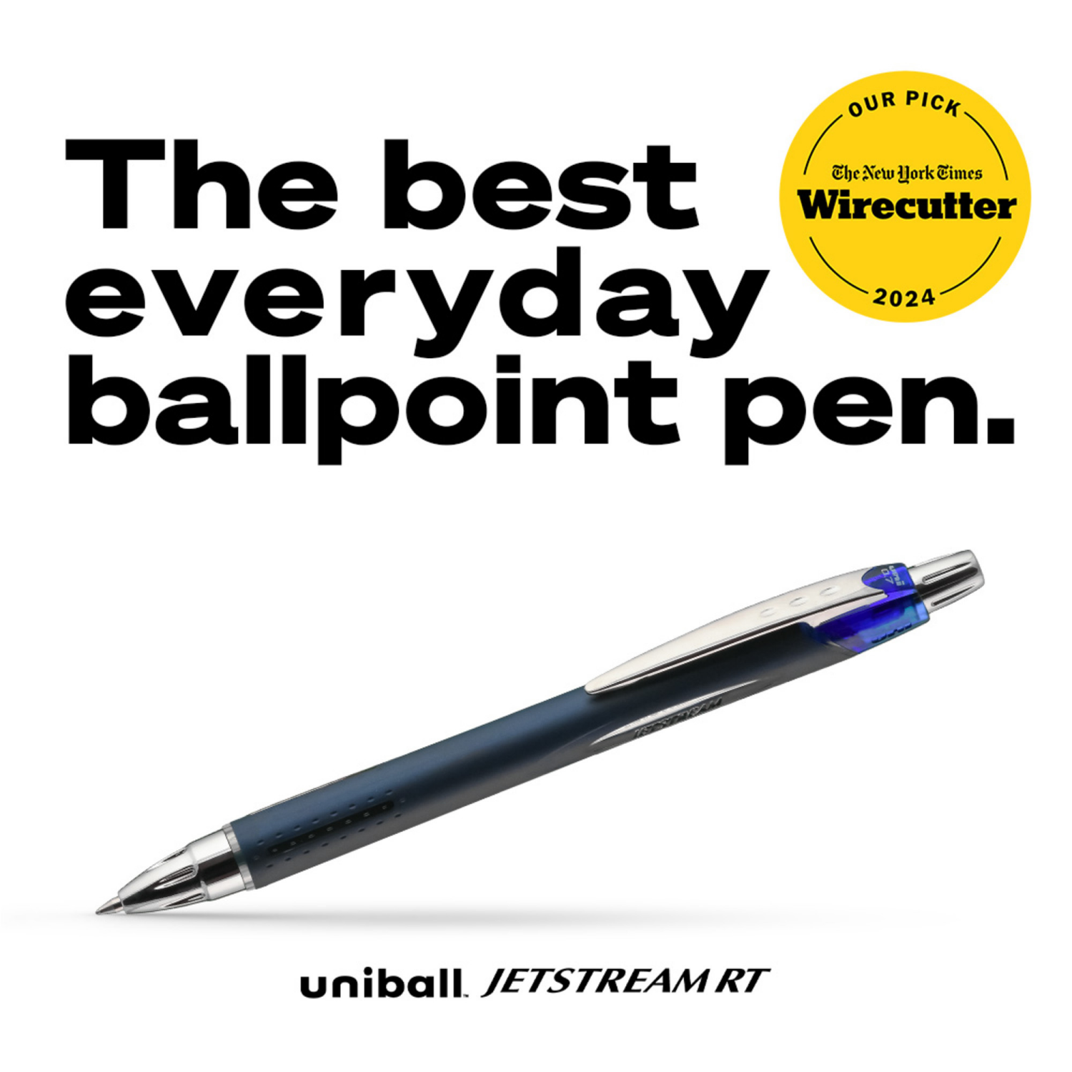 slide 7 of 7, Uni-Ball uniball™ Jetstream RT Ballpoint Pens, 3 Pack, Fine Point (0.7mm), Black, 1 ct