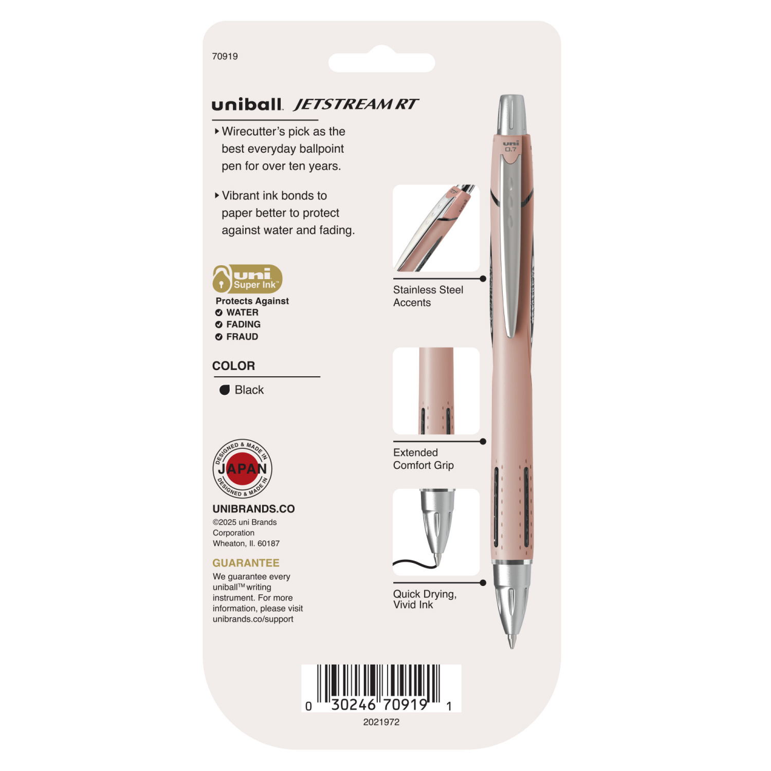 slide 6 of 7, uniball Jetstream RT Ballpoint Pens, Fine Point (0.7mm), Black, 4 Pack, 4 ct