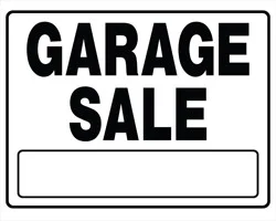 Hillman Garage Sale 20-in x 24-in Plastic Sale/For sale Sign
