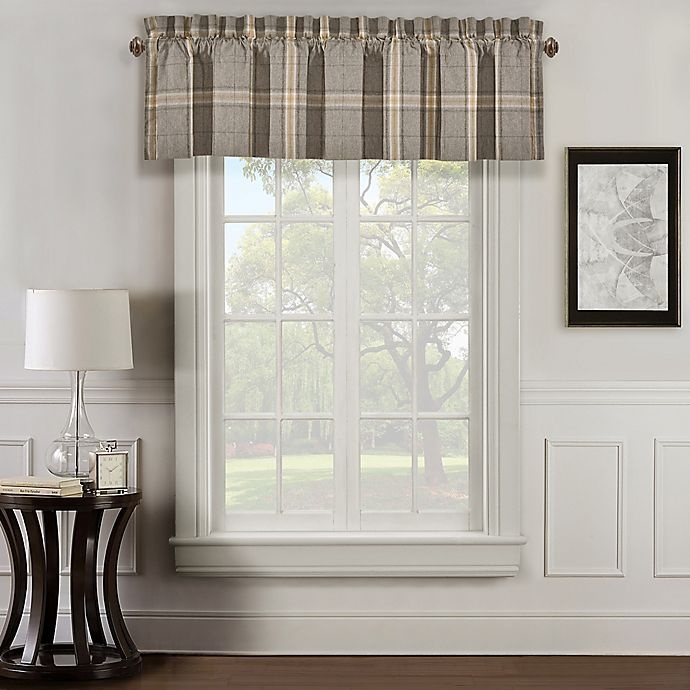 slide 1 of 2, J. Queen New York Jaspen Rod Pocket Window Valance - Grey, 1 ct