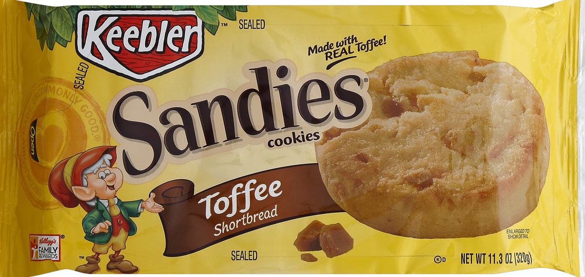 slide 5 of 6, Keebler Sandies Toffee Shortbread Cookies, 11.3 oz
