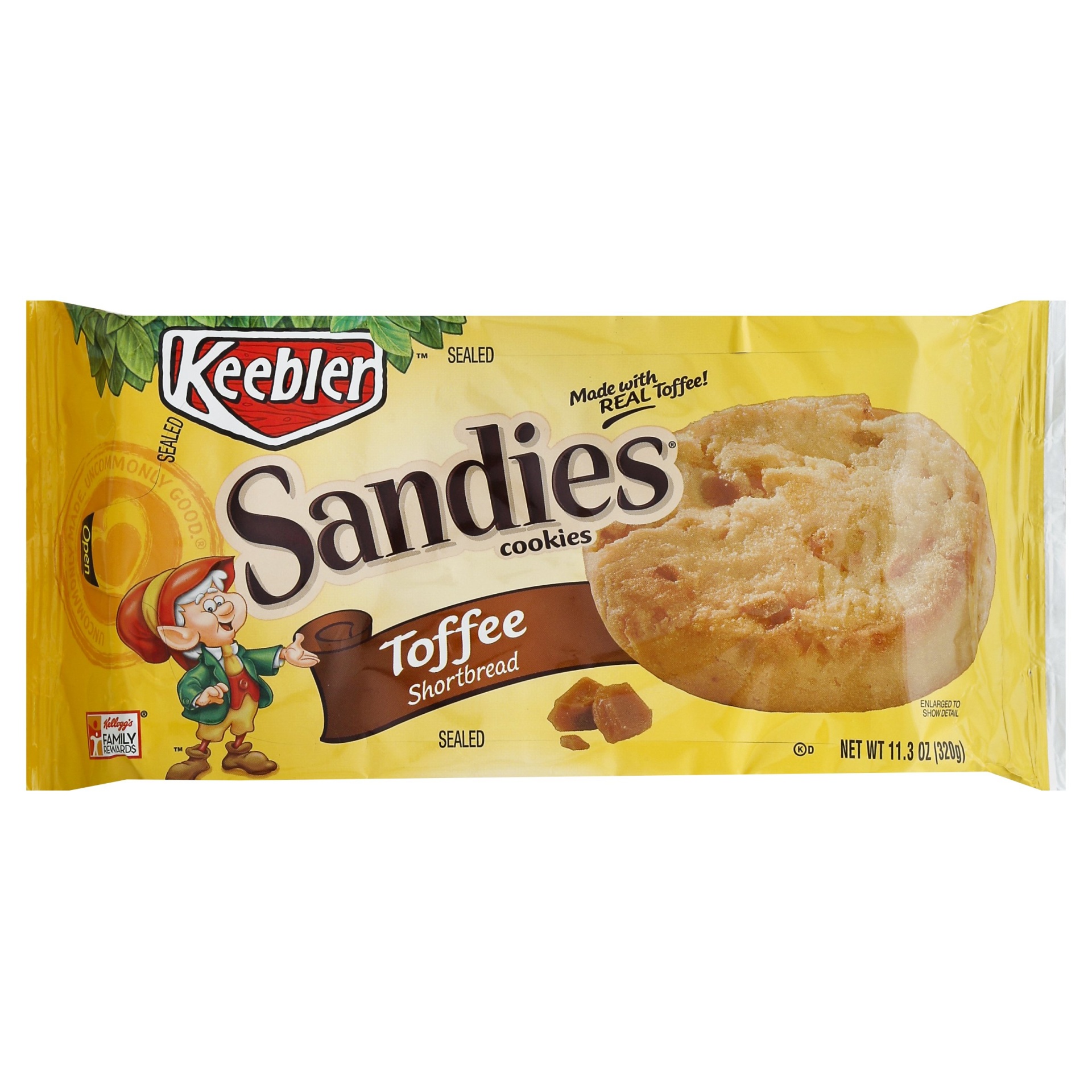 slide 1 of 6, Keebler Sandies Toffee Shortbread Cookies, 11.3 oz