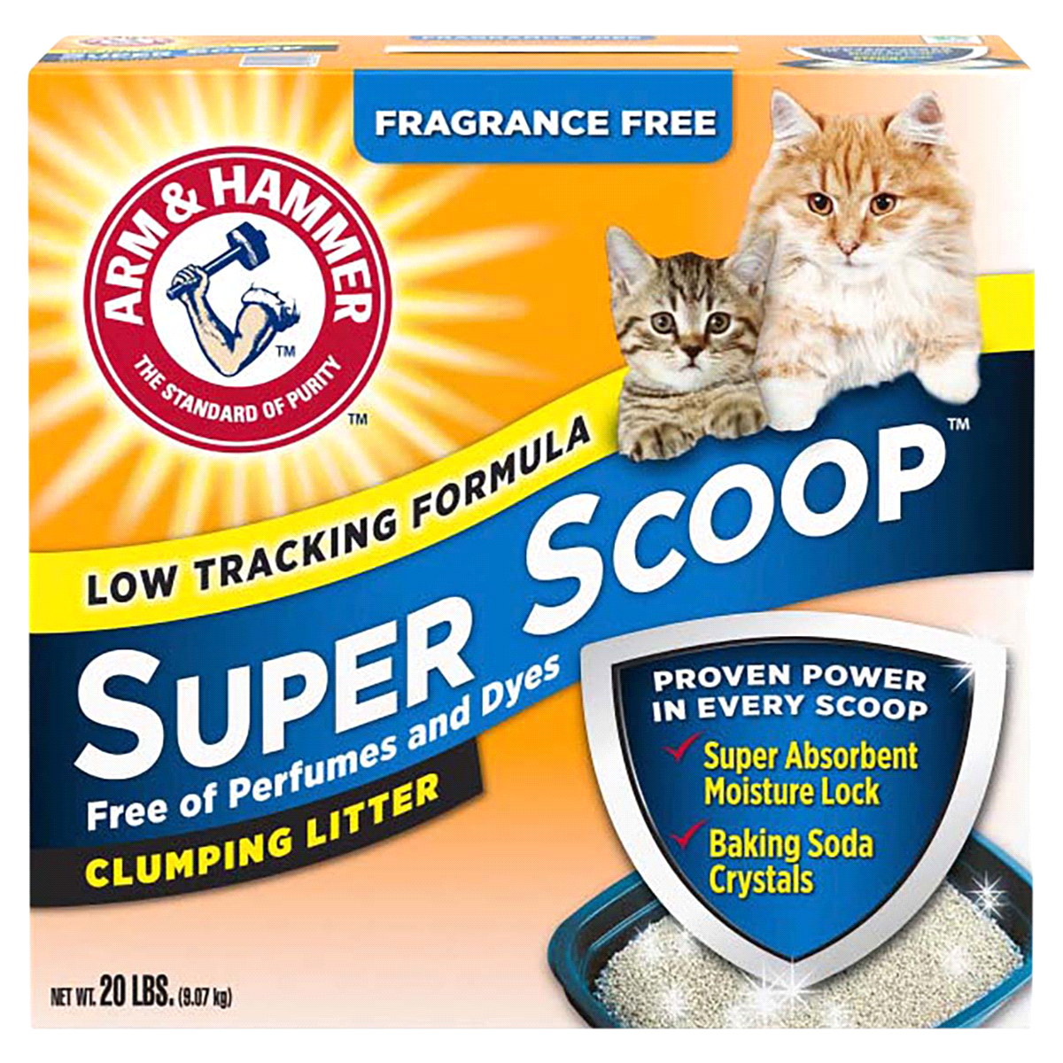 slide 1 of 3, ARM & HAMMER Scoop Clumping Cat Litter, 20 lb