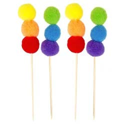 Papyrus Bright Pom Pom Party Picks